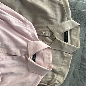 2 mens Size Large Bullock & Jones button up shirts//